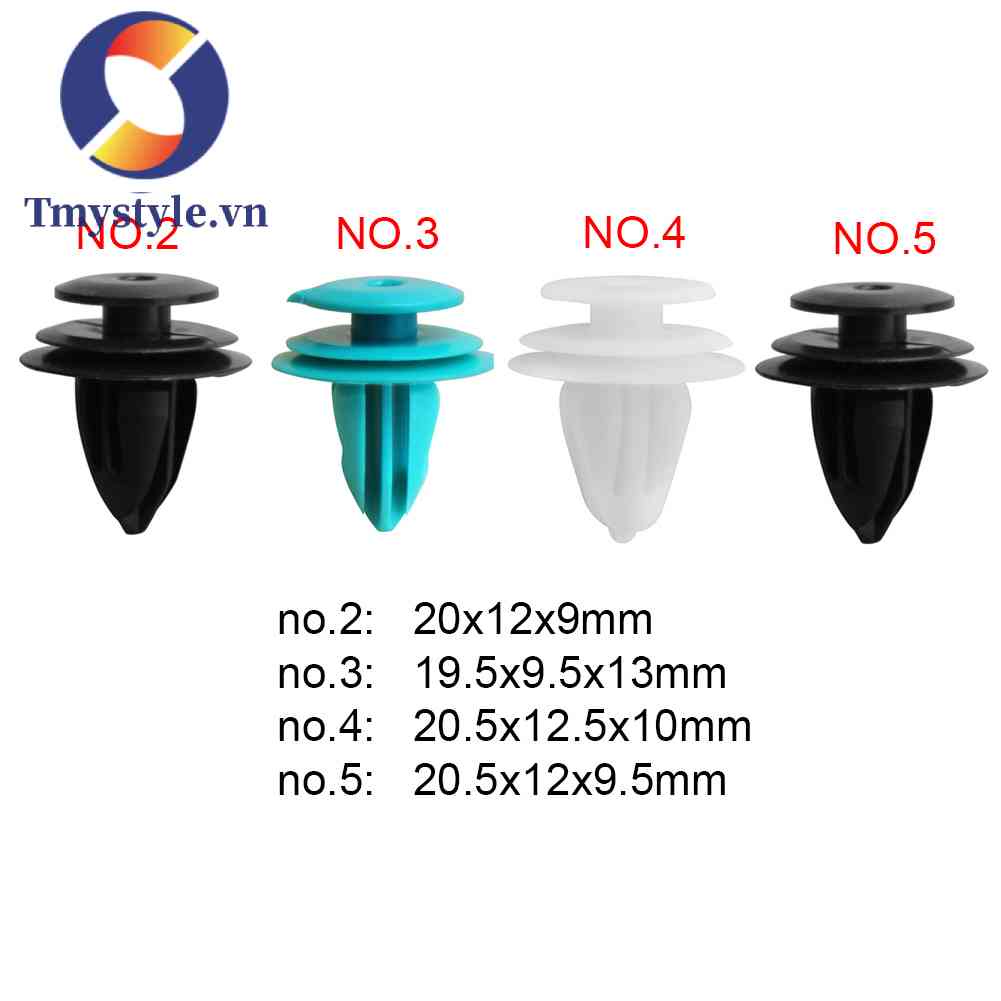 FENDER Bộ 50 Đinh Tán Nhựa 8mm Cho Xe Hơi