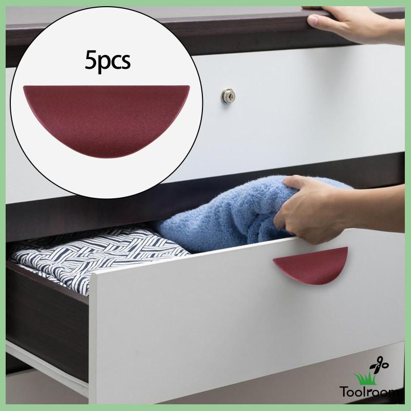 Bộ 5 Núm Tay Cầm Ngăn Kéo Tủ Bằng Nhựa PP Tự Dính Tiện Dụng