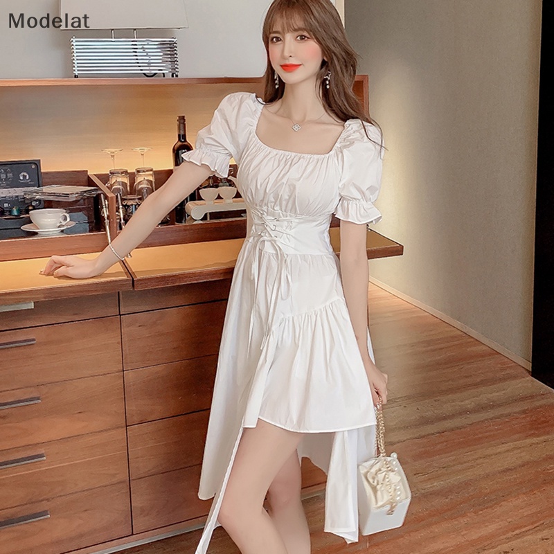 Đầm Midi Tay Ngắn Y2k Thời Trang Mùa Hè Cho Nữ