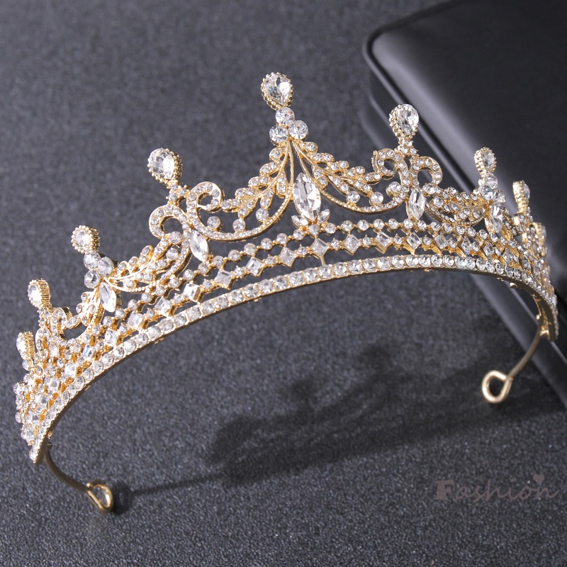 Cài Tóc Hình Vương Miện Đính Ngọc Trai Sang Trọng Cho Cô Dâu