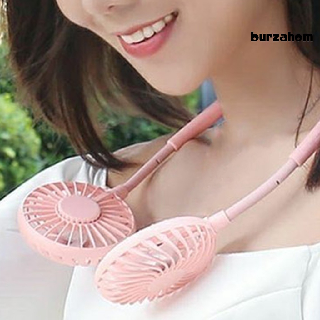 Quạt Điện Đeo Cổ Bằng ABS Thân Thiện Với Làn Da Thoải Mái Có Thể Uốn Cong Dùng Khi Đi Du Lịch