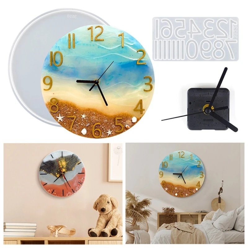 Khuôn Silicone Làm Đồng Hồ Treo Tường Trang Trí Nghệ Thuật DIY