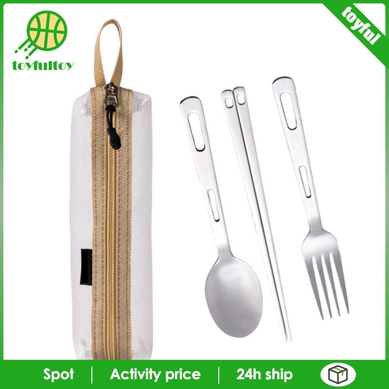 Bộ Dụng Cụ Ăn Uống Bằng Thép Không Gỉ Có Thể Tái Sử Dụng