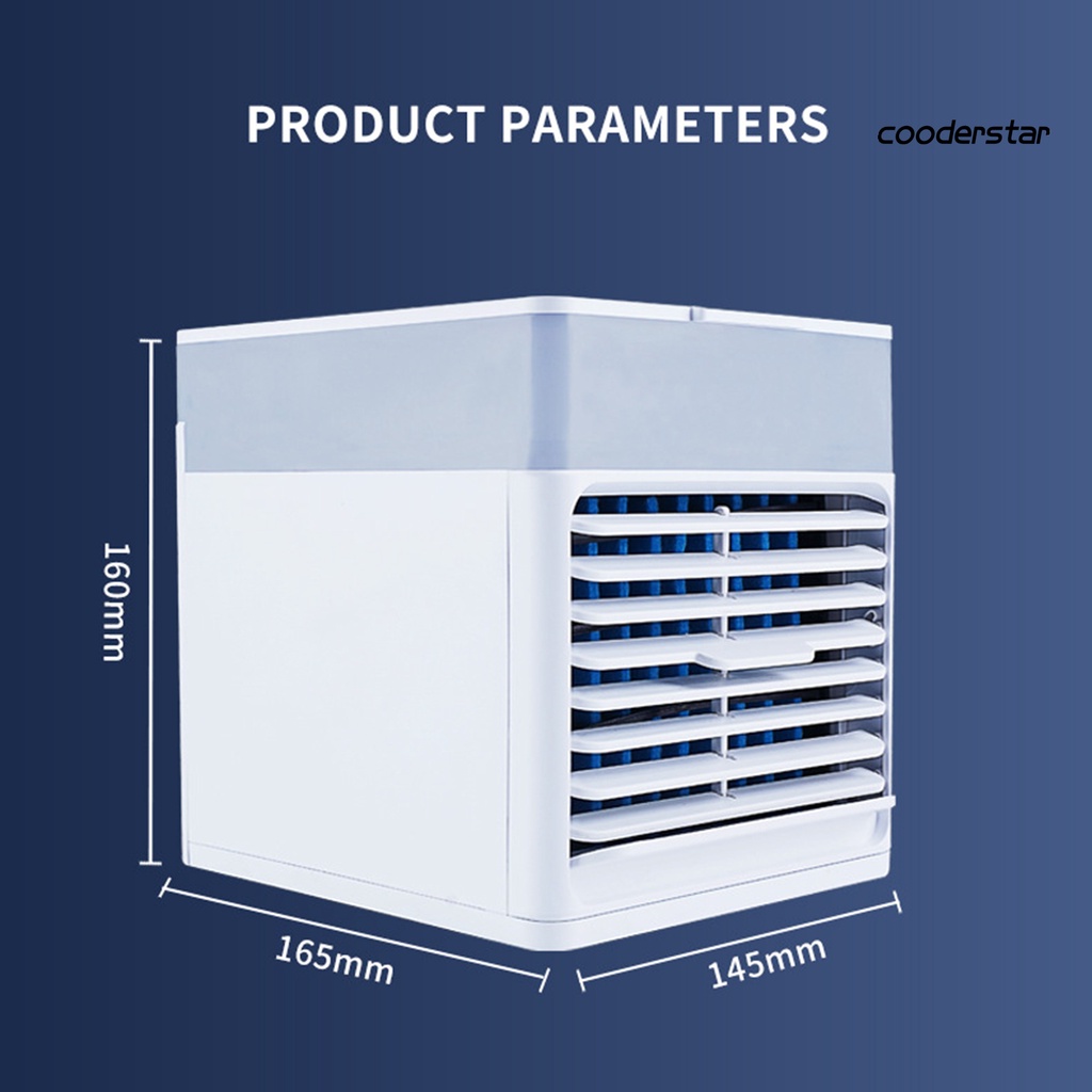 Quạt Làm Mát Phun Sương Để Bàn Ba Bánh Răng Siêu Êm Đa Năng Có Đèn Ban Đêm Nhiều Màu Sắc Cho Gia Đình