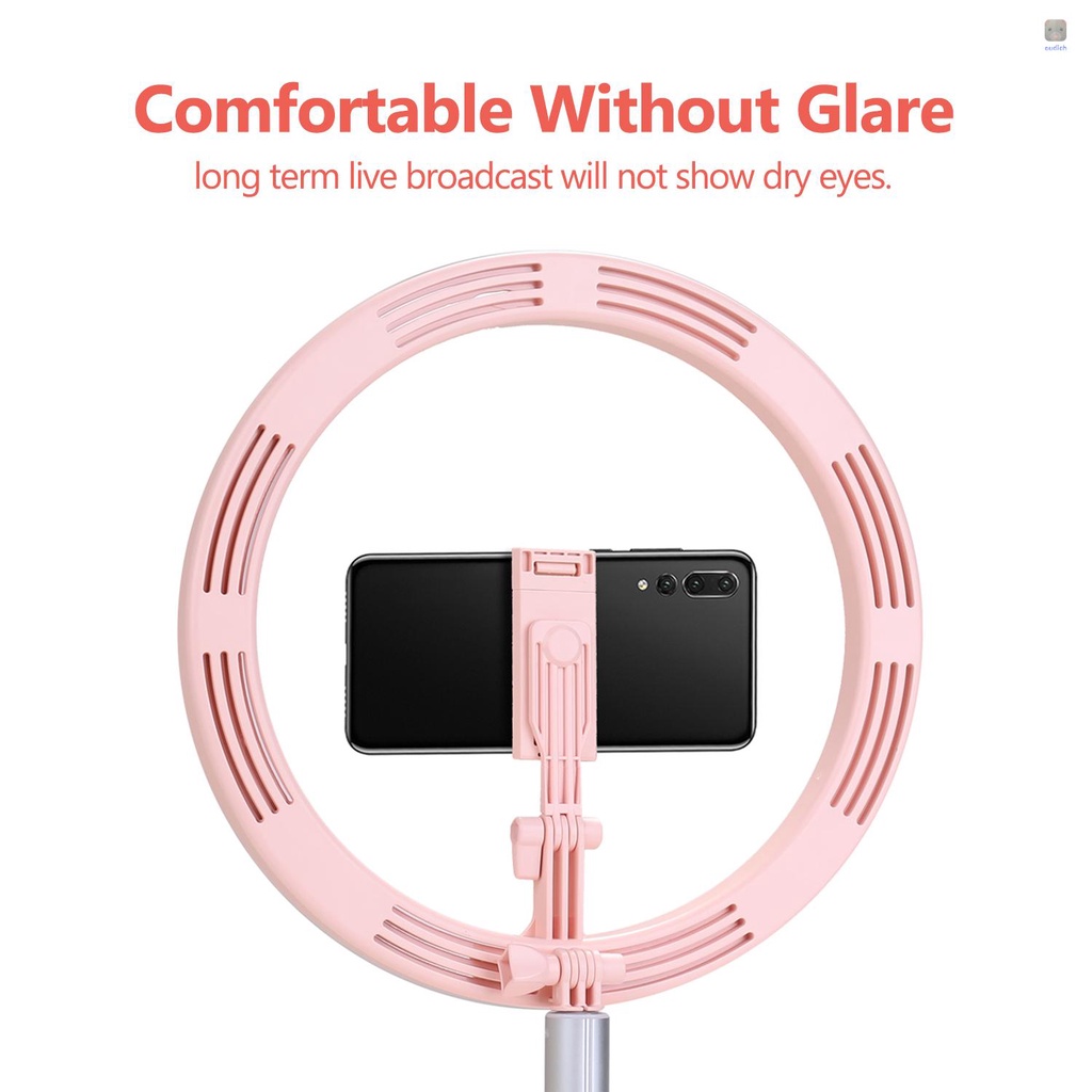 Đèn LED Tròn Cổng USB 290mm Có Thể Gập Lại Kèm Đế Kẹp Điện Thoại Tiện Dụng