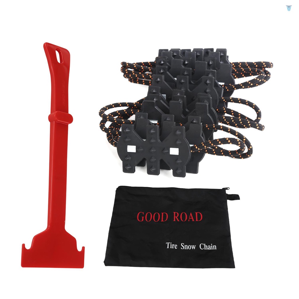 Bộ 4 Dây Xích Khẩn Cấp Chống Trượt Tuyết Màu Đen Thông Dụng Cho Xe Hơi Xe Tải SUV MPV