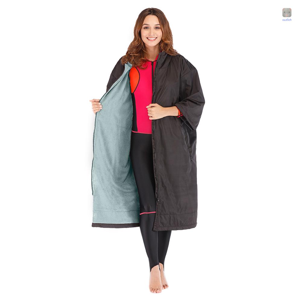 Áo Khoác Thể Thao Hai Lớp Chống Thấm Nước Có Khóa Kéo Có Mũ Trùm Tiện Lợi