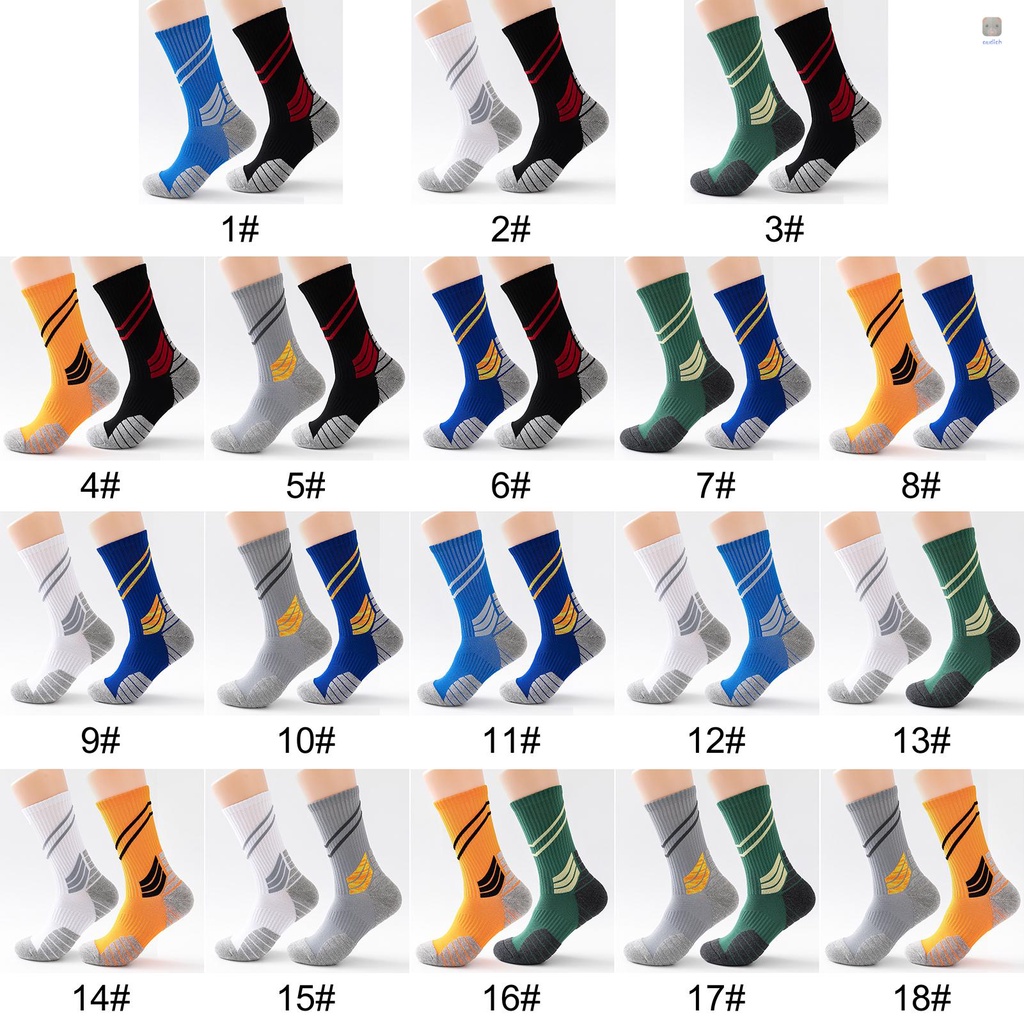 Đôi Vớ Thể Thao Co Giãn Thoáng Khí Chống Trượt Họa Tiết Kẻ Sọc Dành Cho Nam