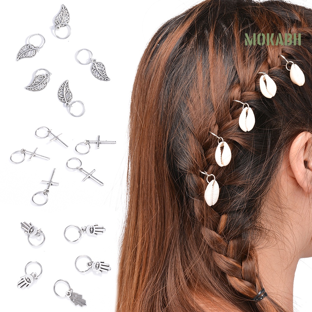 Set 5 / 10 Kẹp Tóc Hình Vỏ Sò / Chiếc Lá Phong Cách Hip Hop Thời Trang Cho Nữ