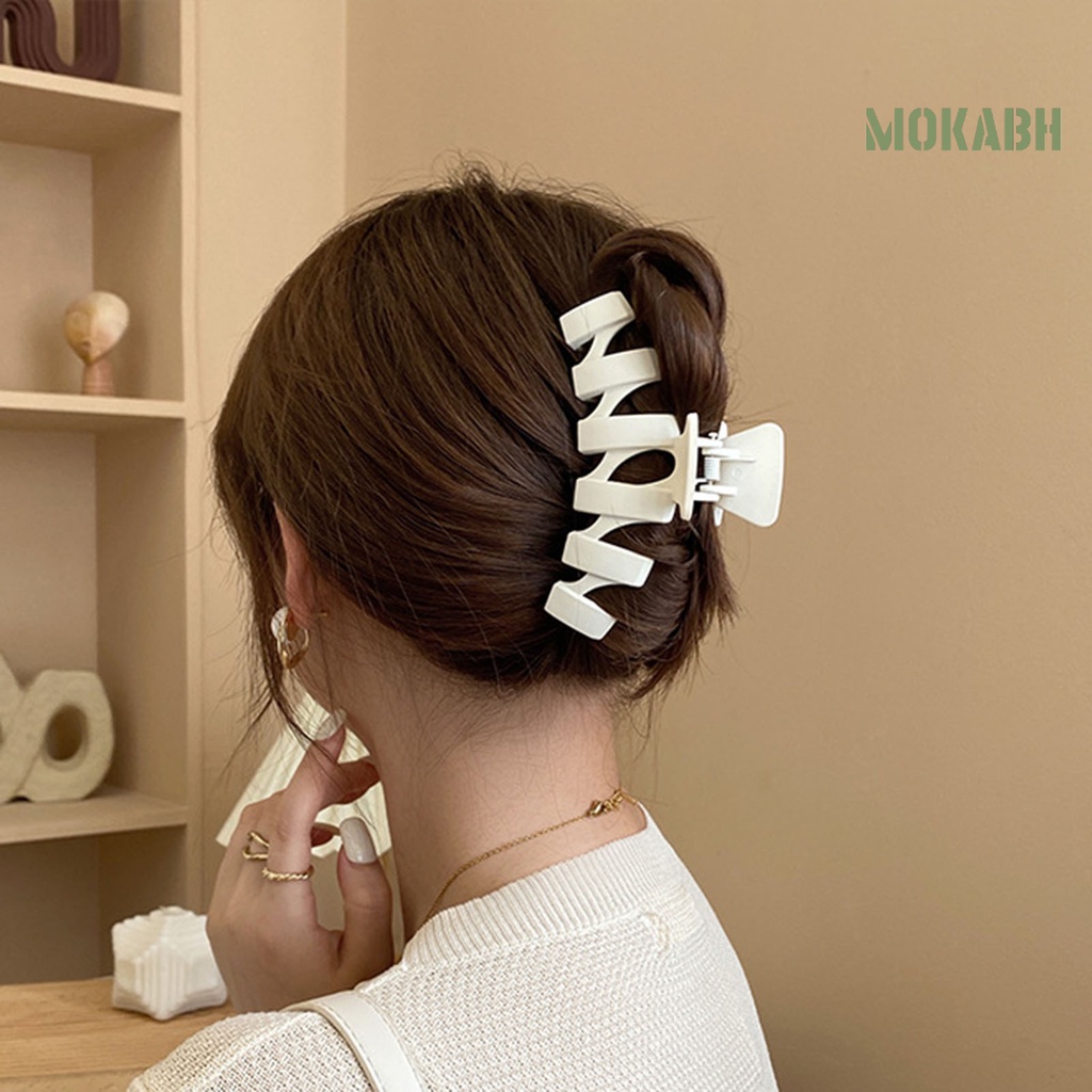 Kẹp Tóc Hình Răng Chéo Màu Sắc Trơn Phong Cách Hàn Quốc Độc Đáo