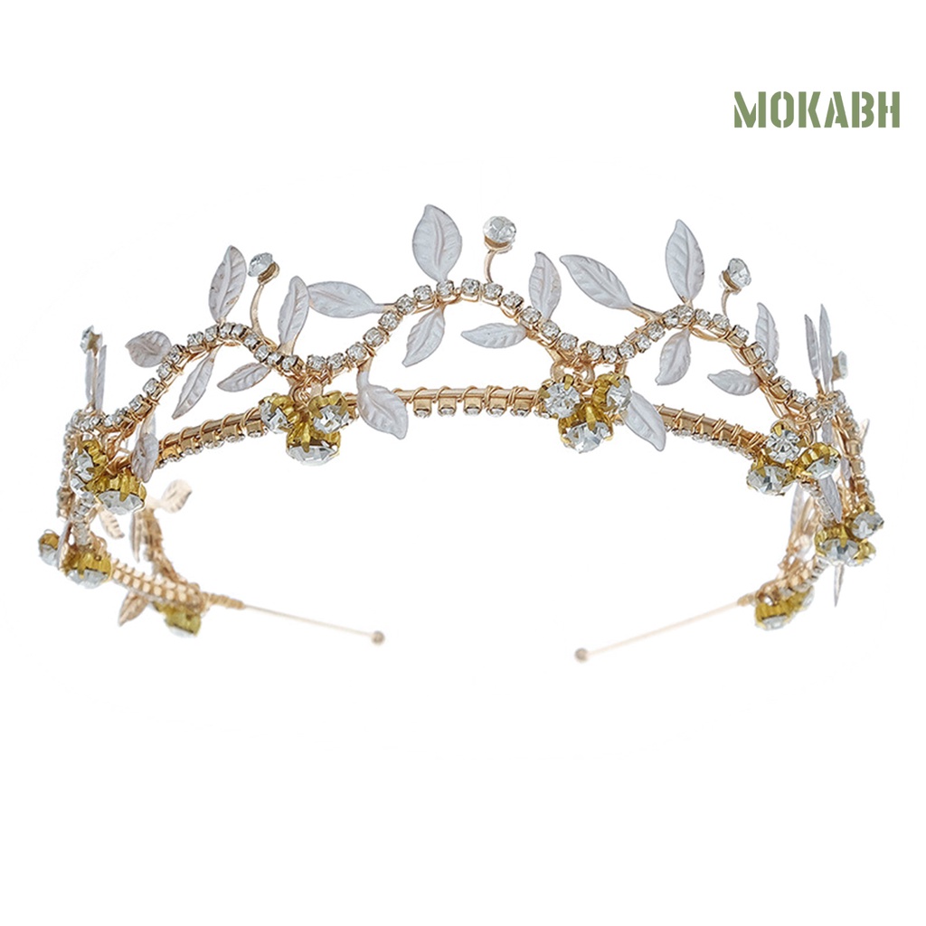 Cài Tóc Hình Vương Miện Đính Đá Lấp Lánh Chống Trượt Kiểu Dáng Thanh Lịch