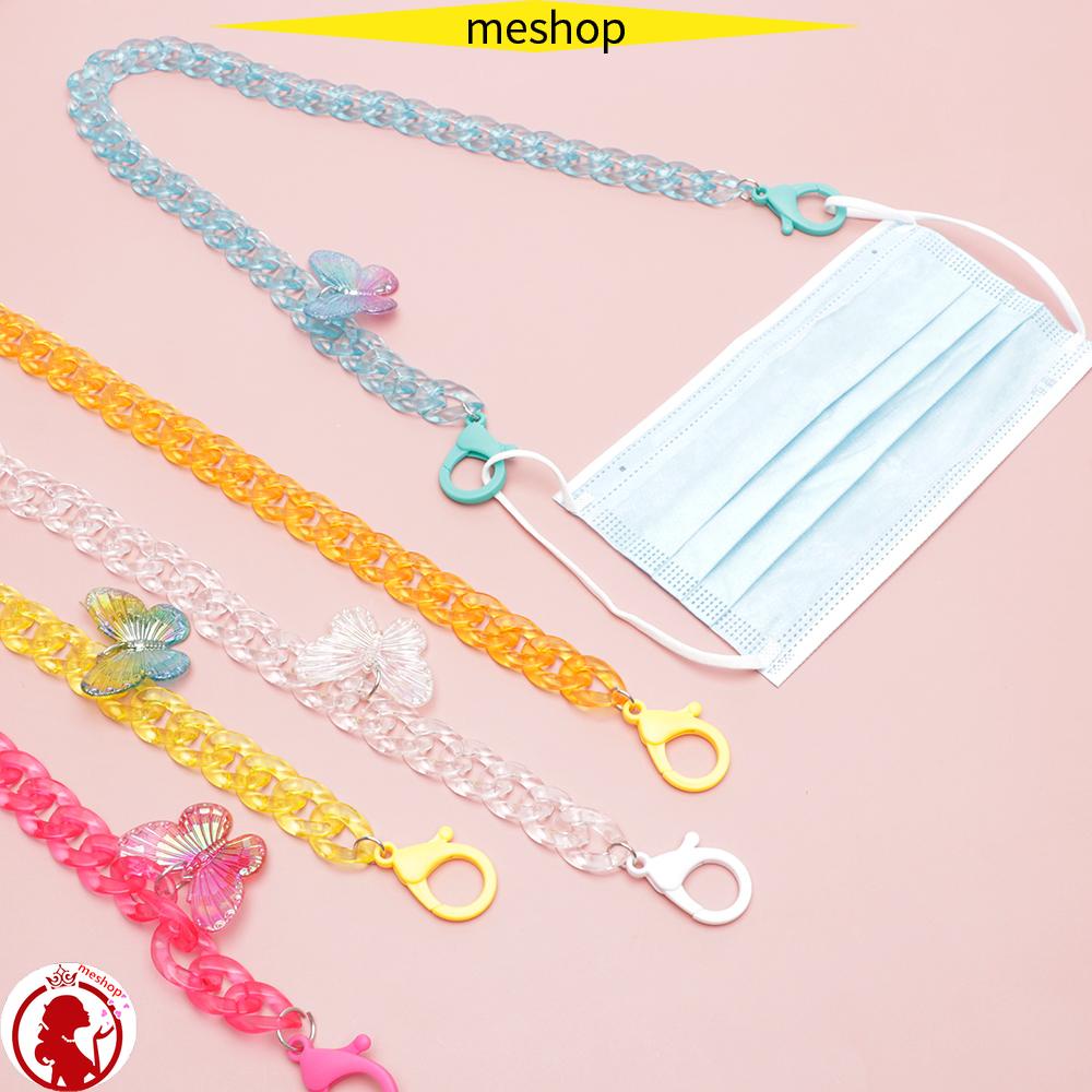 Dây Đeo Mắt Kính Bằng Acrylic Hình Bướm Chống Thất Lạc Đa Năng Tiện Dụng