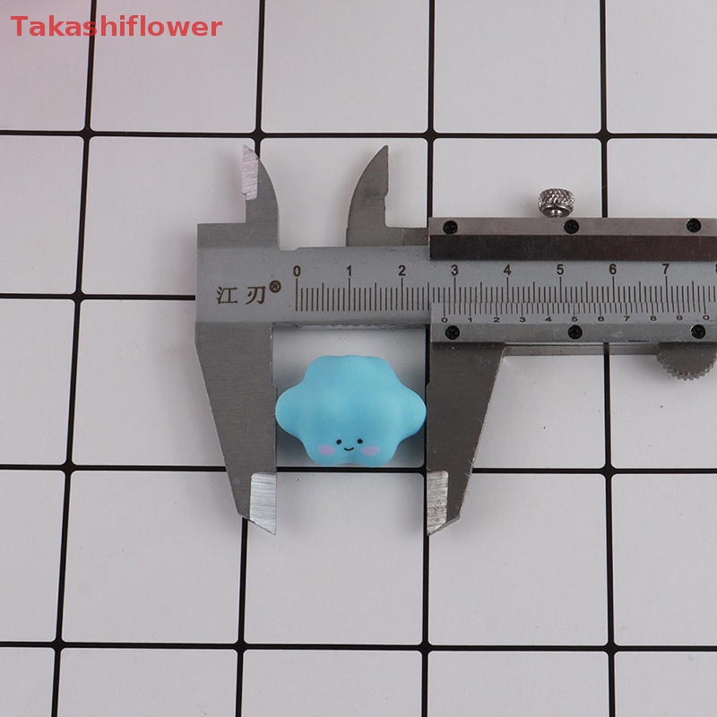 (Takashiflower) Bộ 3 Móc Khóa Trang Trí Điện Thoại Hình Đám Mây Makaron Bằng Nhựa Resin diy