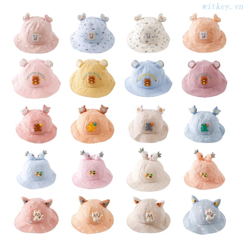 Nón Vành Rộng Chống Nắng Họa Tiết Hoạt Hình Dễ Thương Cho Bé Trai Và Gái