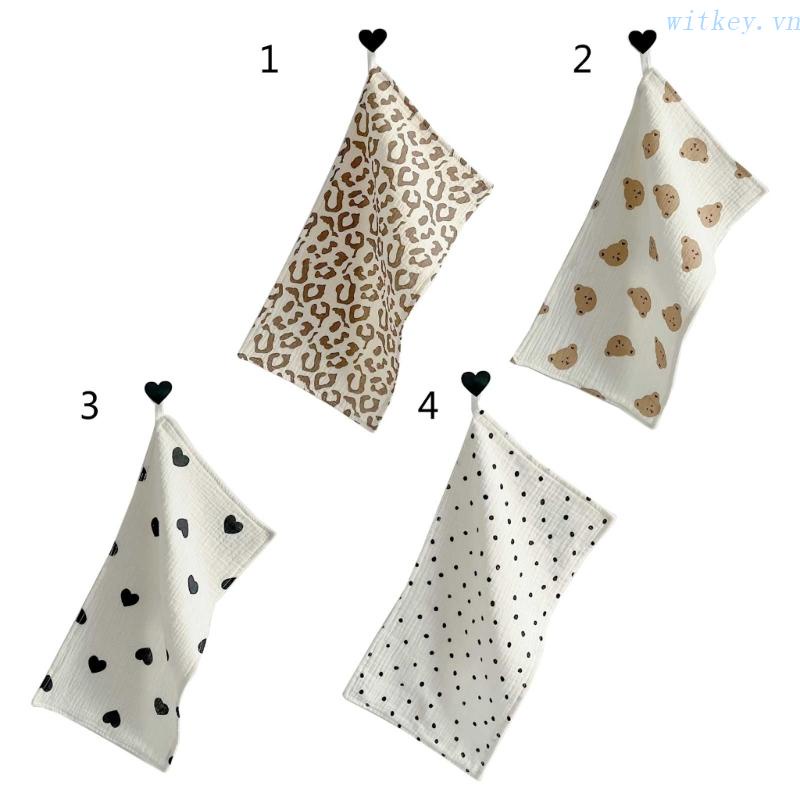 Khăn Lau Cotton Thấm Hút Mồ Hôi Cao Hình Chữ Nhật Cho Bé Sơ Sinh