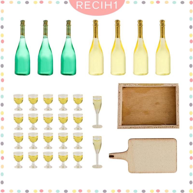 Mô Hình Chai Rượu Champagne Mini Tỉ Lệ 1 / 12 Trang Trí Nhà Búp Bê