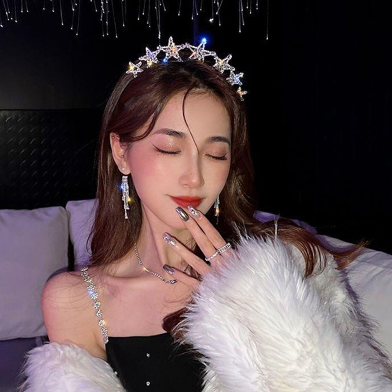 Cài Tóc Hình Ngôi Sao Đính Đá Phong Cách Vintage