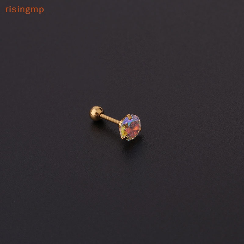 1 Đôi Khuyên Tai Xoắn Ốc Đính Đá Zircon Nhiều Màu Cho Nữ