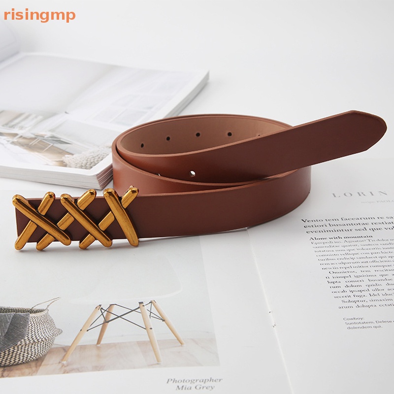 Thắt Lưng Da PU Khóa Kim Loại Phong Cách Retro Thời Trang Cho Nữ