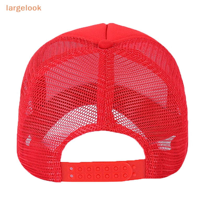 [Biglook] Mũ Lưỡi Trai Cotton &amp; polyester Phối Lưới Xốp Điều Chỉnh Được Thời Trang Mùa Hè Unisex