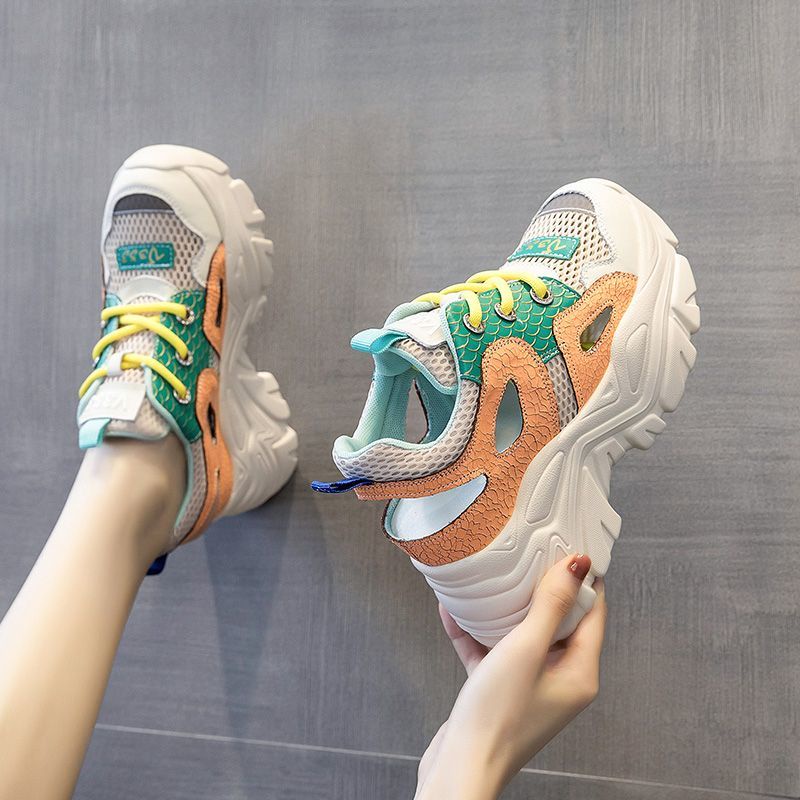 Giày Sandal Đế Dày Phối Lưới Thoáng Khí Thời Trang Mùa Hè 2023