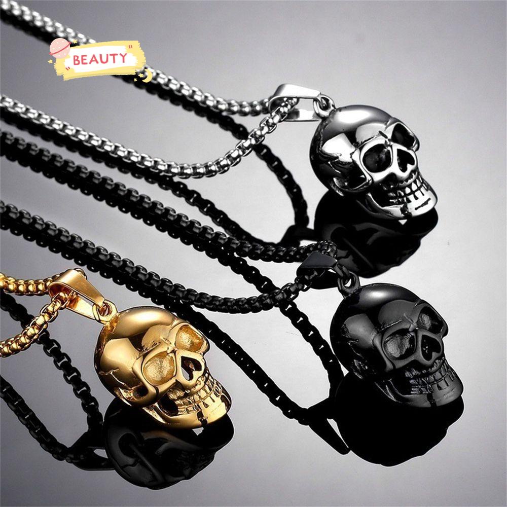 Vòng cổ Mặt Đầu Lâu Phong Cách Hip Hop