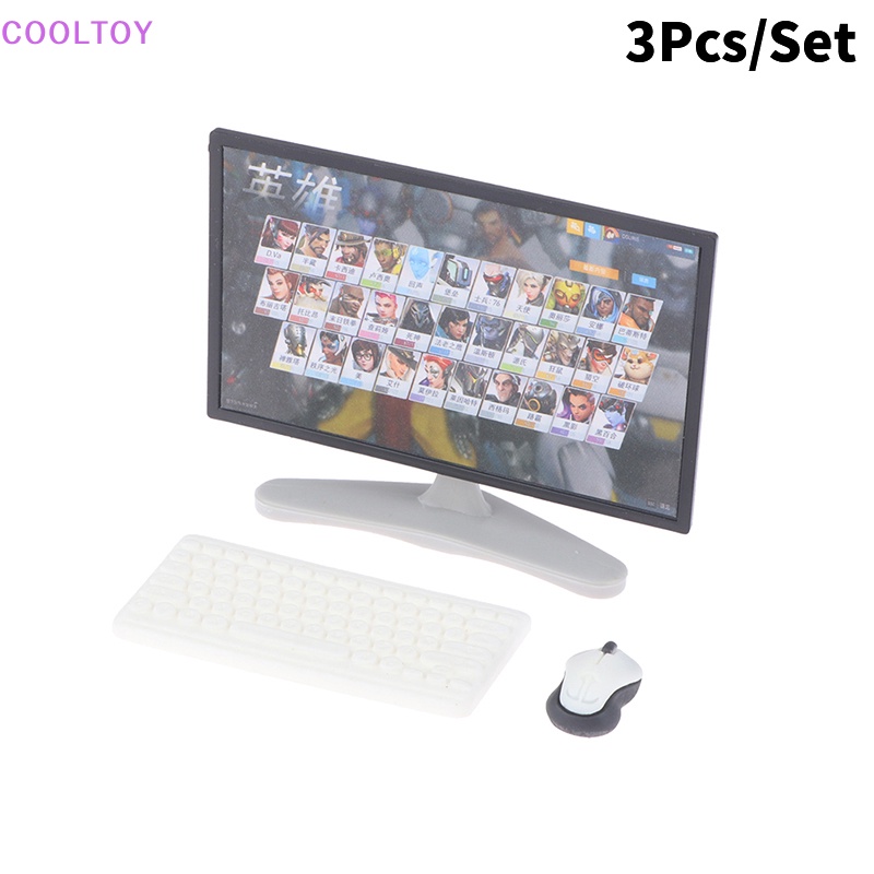 Set 3 Mô Hình Chuột Và Bàn Phím Tỷ Lệ 1: 12 Trang Trí Nhà Búp Bê