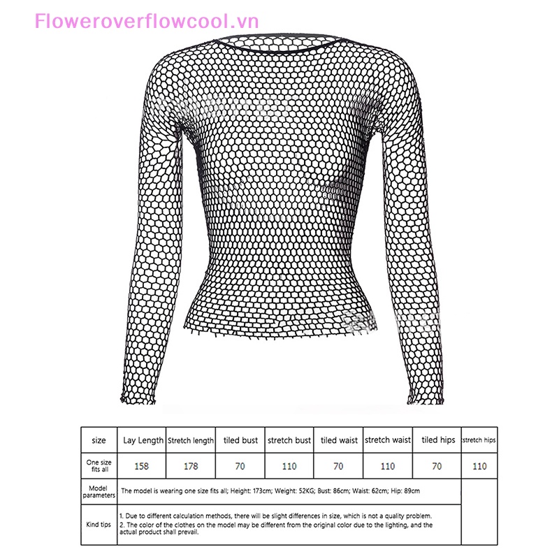 Đầm Ngủ Lưới Tay Dài Khoét Lỗ Gợi Cảm FOFC