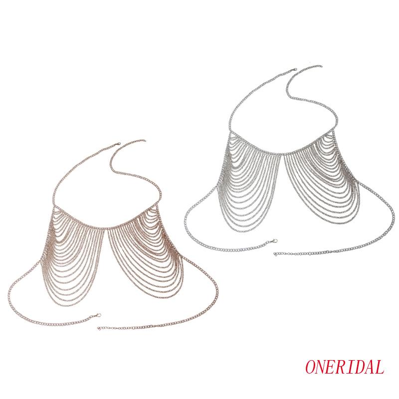 Dây Xích Đeo Ngực Nhiều Lớp Tua Rua Thời Trang Gợi Cảm Cho Nữ