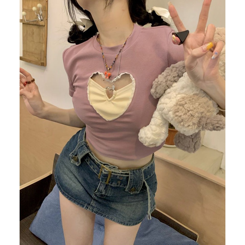 Áo baby tee Thun croptop 100% Cotton Tay Ngắn Thời Trang Mùa Hè Cho Nữ