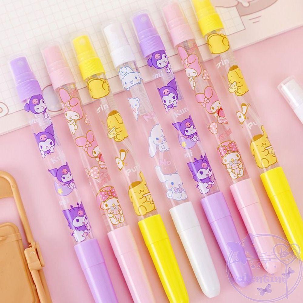 Bút Bi Ngòi 0.5mm Dạng Xịt Họa Tiết Hoạt Hình Kuromi Melody Dễ Thương