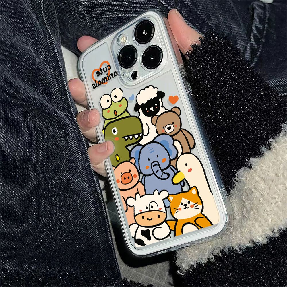 ✅Ốp Điện Thoại Mềm Chống Sốc In Hình Thú 6In Cho Apple Iphone 14 Pro 78 Max 13 12 11