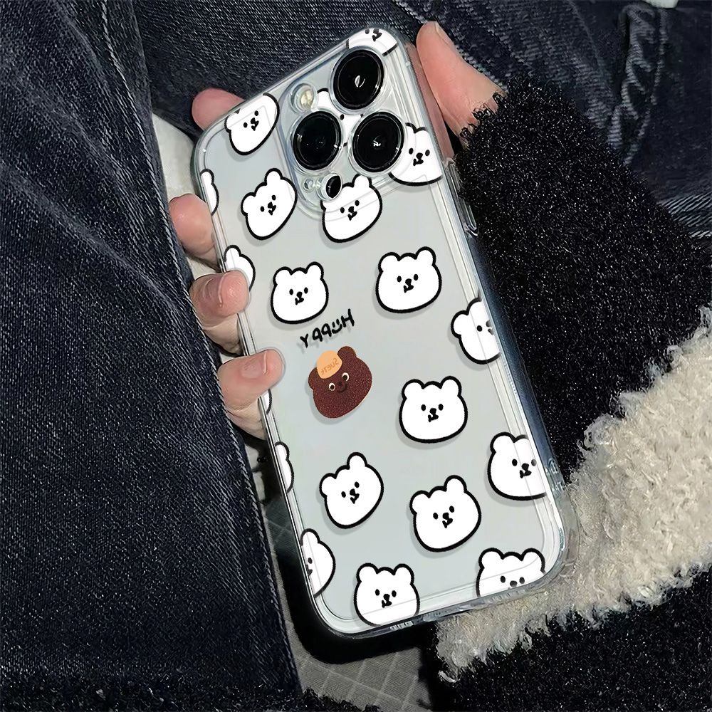 ✅Ốp Điện Thoại Mềm Chống Sốc Hình Gấu Nâu Cho Iphone 13 max 11 14Pro786Iniphone12