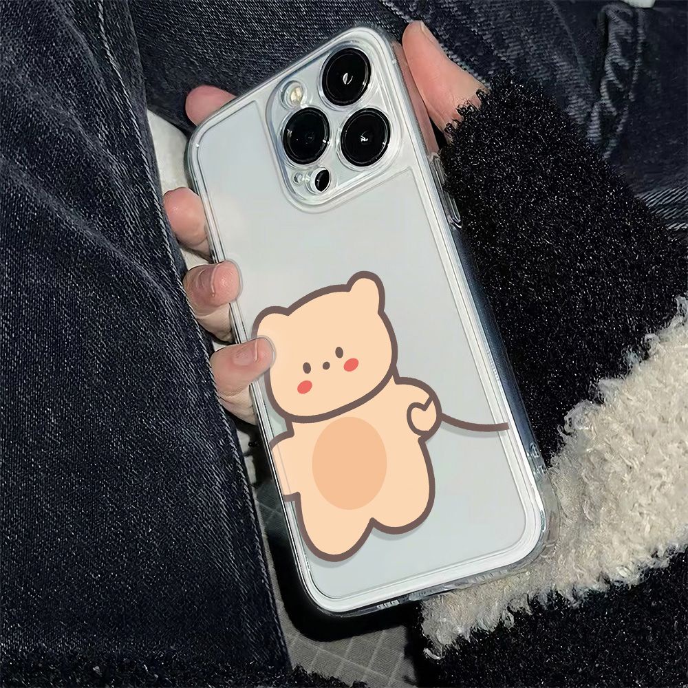 ✅Ốp Điện Thoại Dẻo Họa Tiết Chú Gấu Dễ Thương Chống Sốc Cho Iphone12 max11 13 6In7814Proiphone12