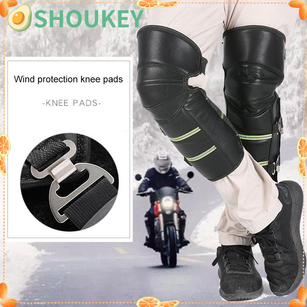 Shoukey Băng Quấn Đầu Gối Giữ Ấm Chân Vào Mùa Đông Có Dải Phản Quang