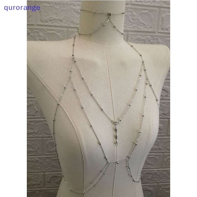 Dây Chuyền Body Chain Bằng Kim Loại Đính Đá Quyến Rũ Thời Trang Cho Nữ