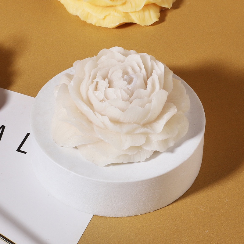 Khuôn Silicone Tạo Hình Làm Xà Phòng Hình Hoa Mẫu Đơn Lớn