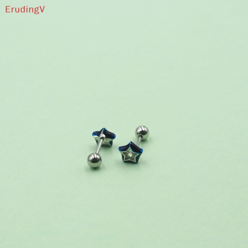 1 Đôi Khuyên Tai Xoắn Ốc Đính Đá Zircon Hình Hoa Ngôi Sao Dễ Thương Cho Nữ