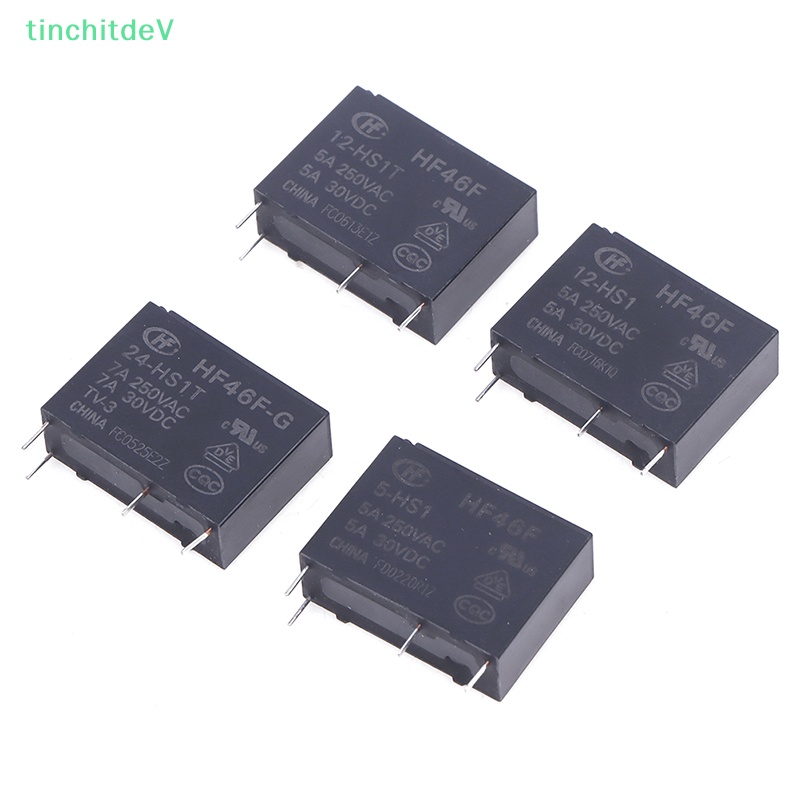 Rơ Le HF46F - G-5 / 12 / 24 - HS1 - HS1T 7A 5A 4Pin 250Vdc DC5V 12V 24V HF46F-1