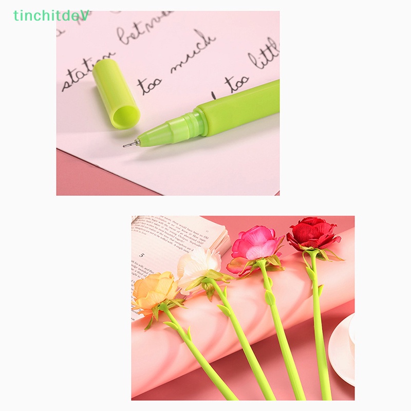 1 Cây Bút Bi Ngòi 0.5mm Bằng Silicon Hình Hoa Hồng Dễ Thương