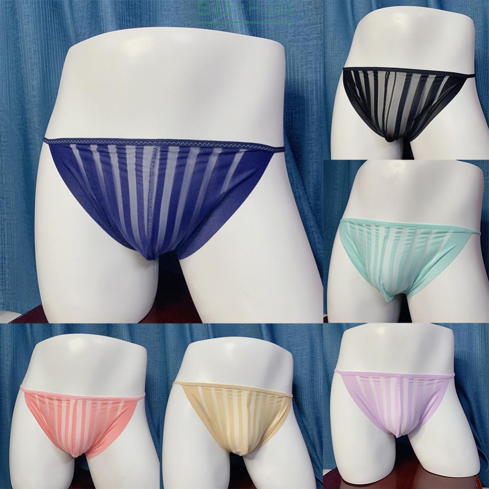 【Big Discounts】All season Mens Bikini Underwear with Sheer Mesh Pouch and Stretchable Nylon Material#BBHOOD
