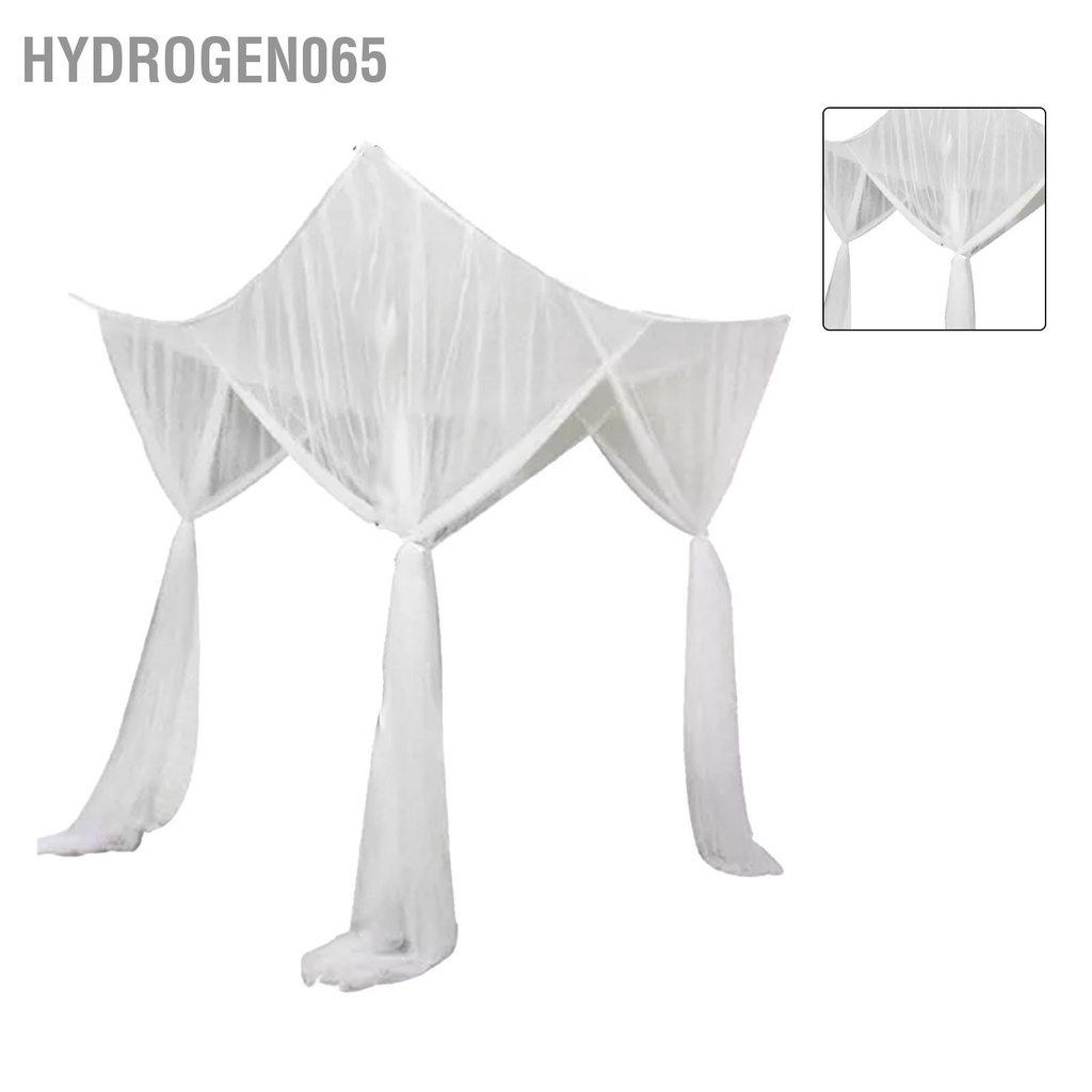 Hydrogen065 Tán giường vuông Polyester Bảo vệ hiệu quả 4 góc bền cho nhà trắng