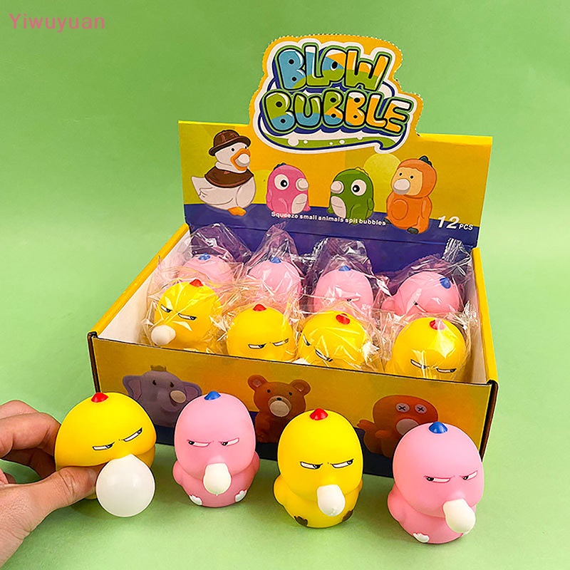 1 Đồ Chơi Thổi Bong Bóng Hình Con Gà Bằng Vinyl TPR Mới