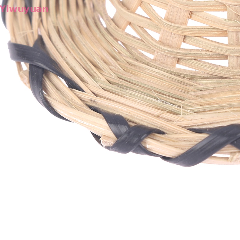 < Yiwuyuan > Nón Rơm Mini Đan Tay Trang Trí Nhà Búp Bê Thu Nhỏ Mới