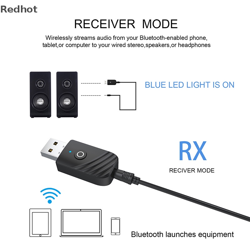 Usb Truyền Nhận Tín Hiệu Bluetooth 5.0 3 Trong 1