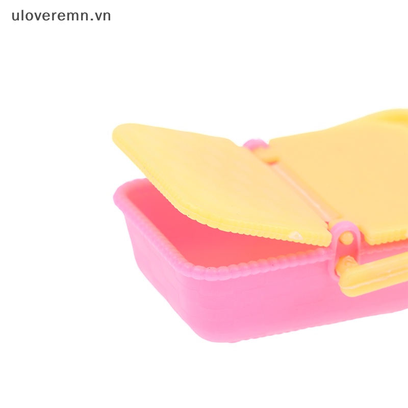 Set 2 Giỏ Mua Sắm Mini Bằng Nhựa Tỉ Lệ 1: 12 Màu Sắc Ngẫu Nhiên Trang Trí Nhà Búp Bê