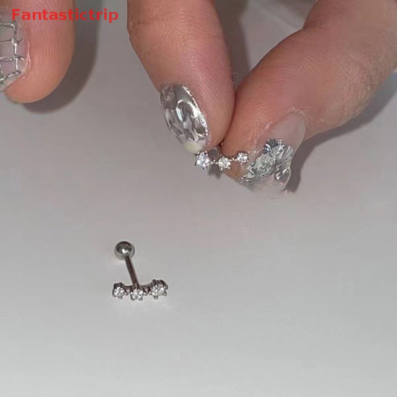 1 Đôi Bông Tai Đính Đá Zircon Hình Ngôi Sao Thời Trang Dành Cho Nữ