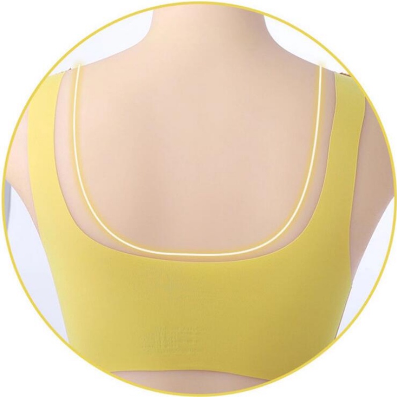 Áo Ngực Thể Thao Không Đường May Cỡ Lớn Màu Sắc Tương Phản Thoáng Khí Thoải Mái Cho Nữ
