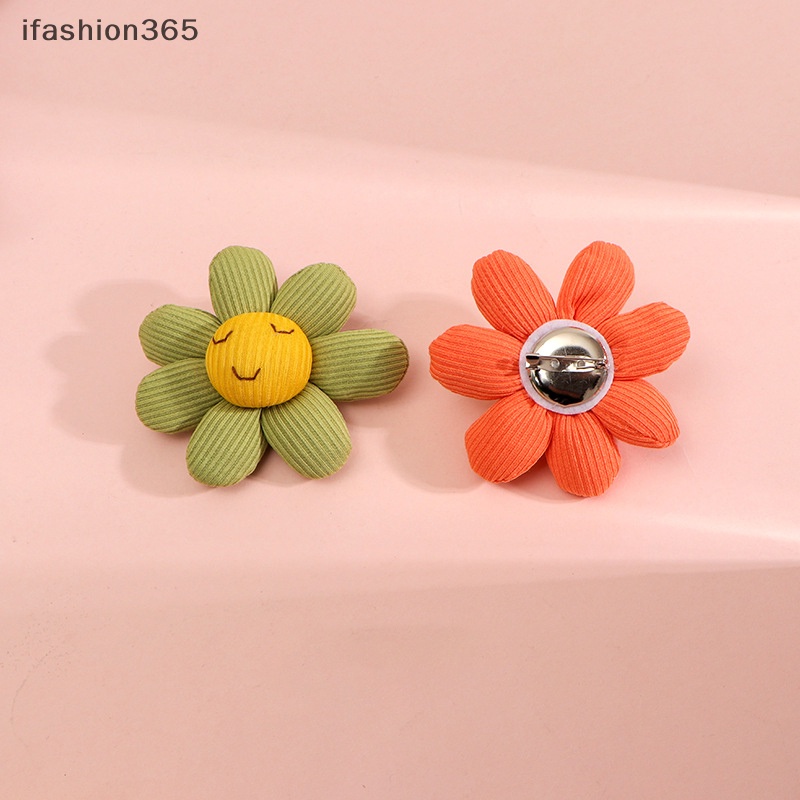 Ghim Cài Áo Hình Hoa Hướng Dương / Mặt Cười Bằng Cotton Thời Trang Cho Nữ ifashion365