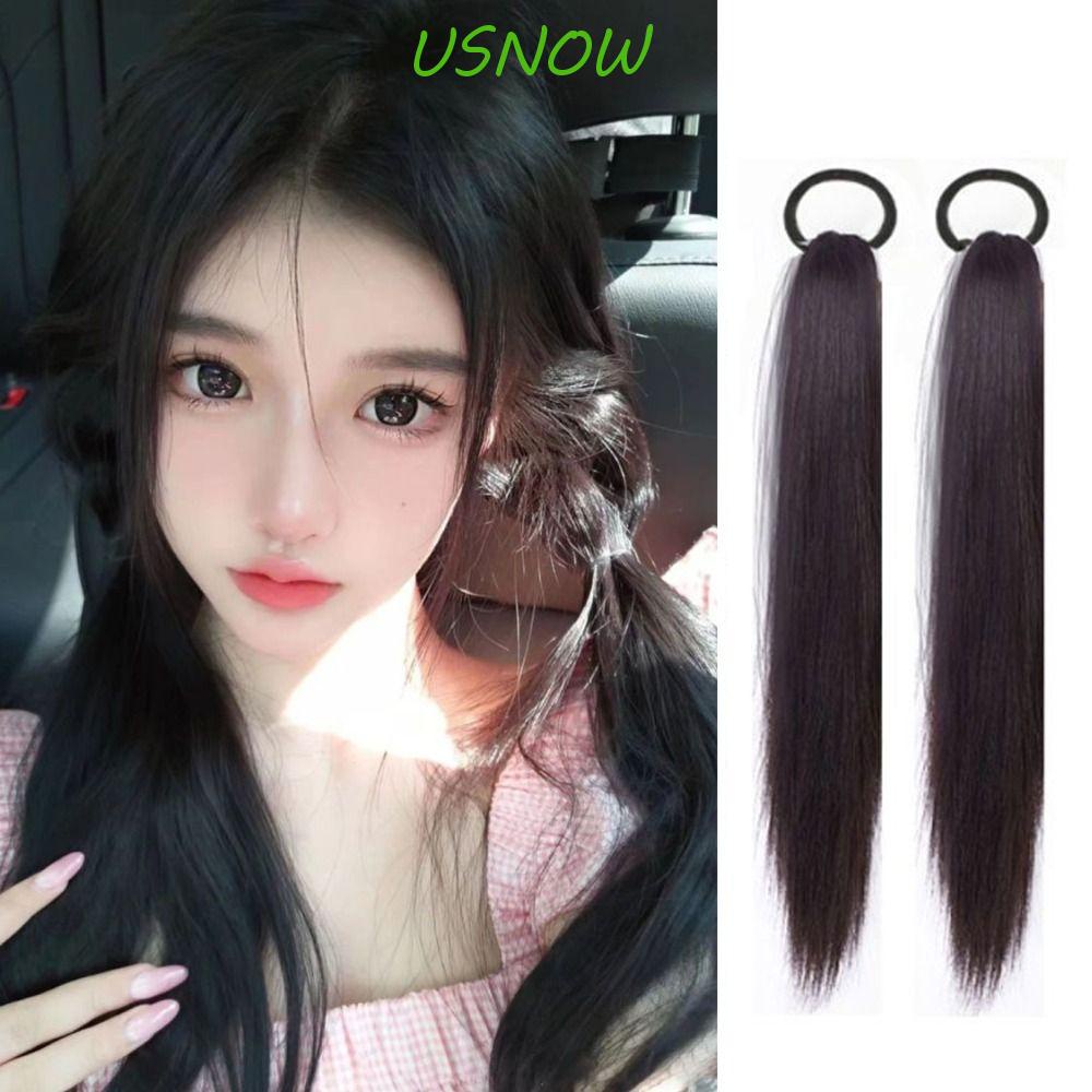 Bím Tóc Giả Thẳng Dài Bằng Sợi Tổng Hợp Chịu Nhiệt Dễ Thương Cho Nữ